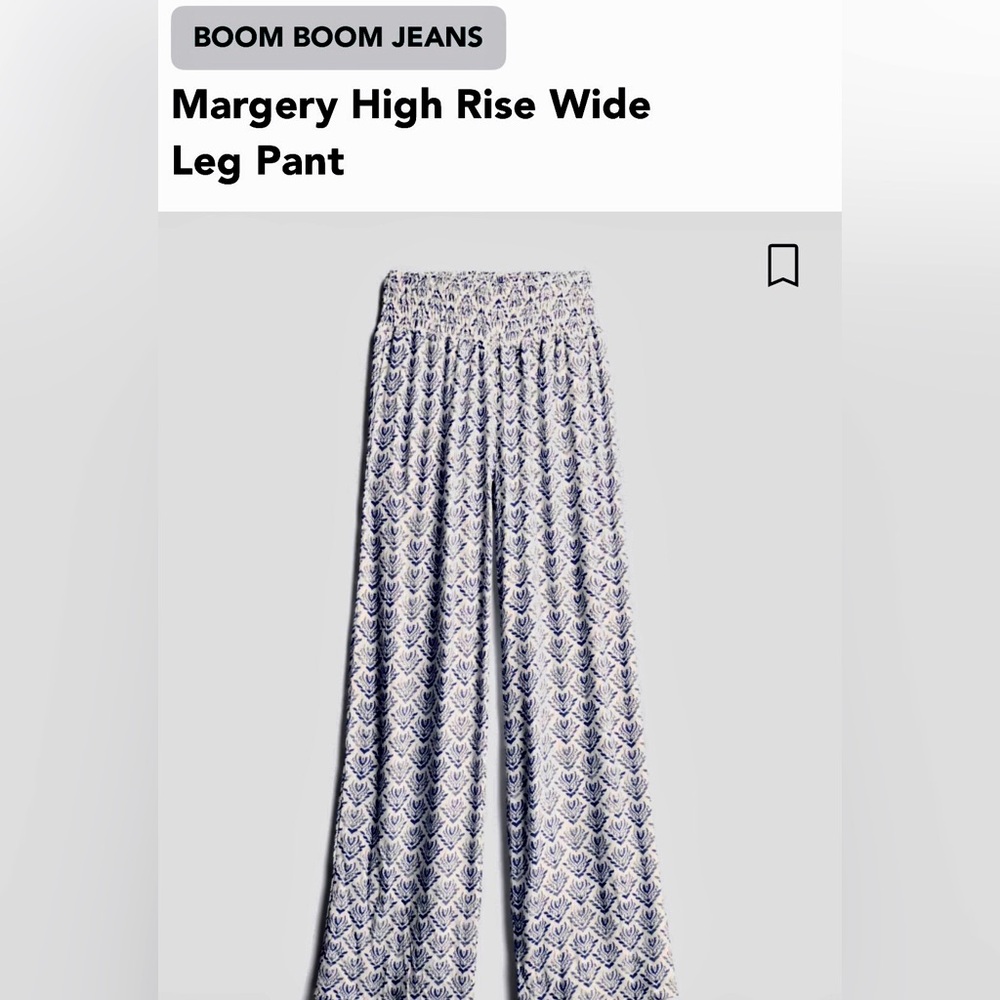 🌴*NWT* BOOM BOOM JEANS MARGERY PRINTED WIDE LEG PANT! 😍 - Picture 3 of 9